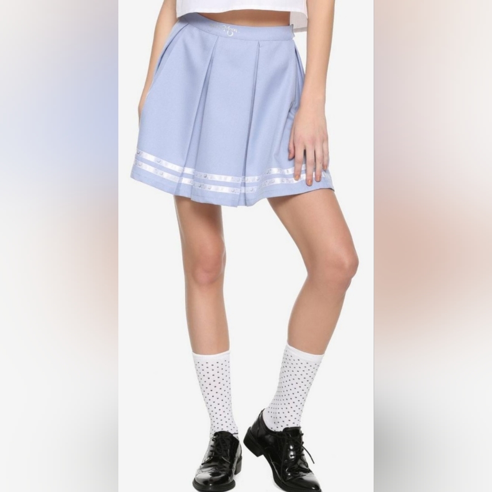 Hot Topic Sailor Moon Blue Uniform Wide Pleated Skirt juniors size Small